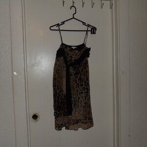 Ciel USA Layered Animal Print Sun Dress Sz S